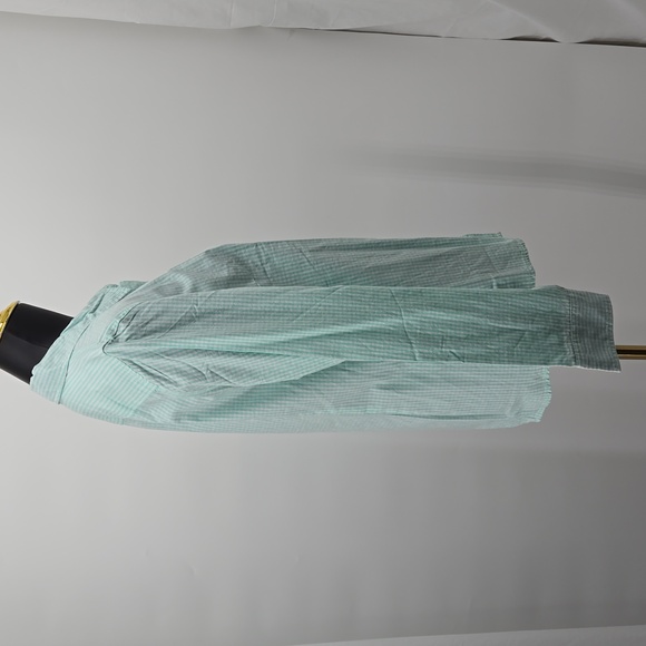 Tommy Hilfiger Button Front Pin Striped Long-Sleeve Mint Green Size Large - Picture 8 of 12